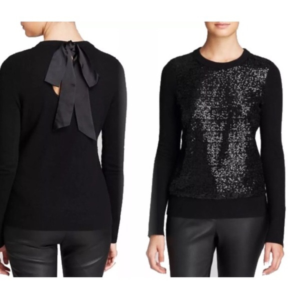 KSNY “Las Vegas” Fluffy Wool Sequin Sweater